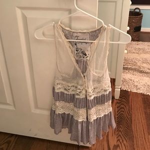 Super Cute Lace and Cotton Tank